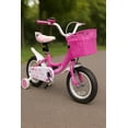 thumbnail image 4 of Beam Sports 12" Pink Kids Bike With Training Wheels (Ages 2-5), 4 of 5