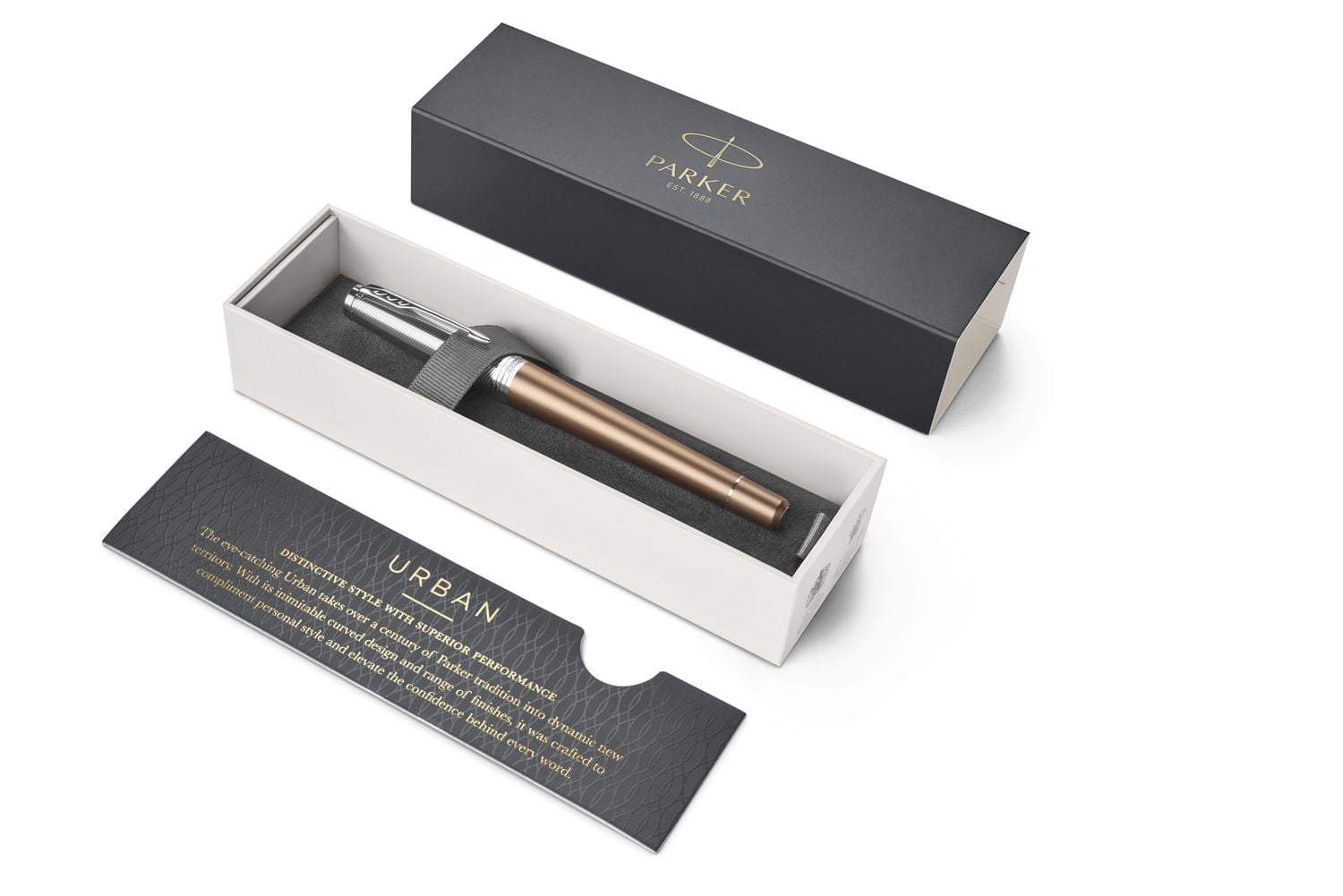Parker Urban Fountain Pen with Fine Nib with Blue Ink Refill, Premium Orange