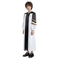 thumbnail image 2 of Moggemol Boys Graduation Gown Praise Dance Dress Color Block Long Sleeve Church Choir Robe Black 8, 2 of 6