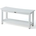 thumbnail image 1 of Shower Bench Seat for Inside Shower Poly Lumber Shower Stool for Shaving Legs Bathroom Shower Foot Rest with Storage Shelf Plastic Shower Chair Seat for with Adjustable Feet, 1 of 6