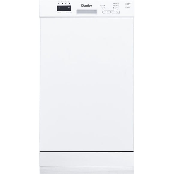 Danby DDW18D1EW 18" Wide Built-in Dishwasher in White