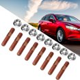 thumbnail image 3 of Exhaust Manifold Bolt Set, 8 Pcs M8 1.25 Threaded Turbo Studs Kit Metal Alloy High Pressure Resistant  for Car, 3 of 7