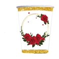thumbnail image 4 of Assiette en Papier Assiettes en Papier de la Saint-Valentin Serviettes et Gobelets Ensemble de 4 Pcs Vaisselle de Fête Jetable pour Célébrations(Rouge) Rkxzt, 4 of 8