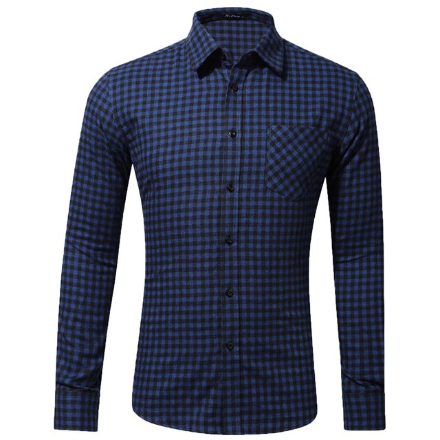 Pompotops Chemise Décontractée Ajustée à Manches Longues pour Hommes Automne avec Poche en Solde