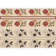 thumbnail image 1 of Ahgly Company Tapis de Zone Rectangulaire Transitionnel Vanille et Or pour Intérieur, Lavable à la Machine, 5 Pieds x 8 Pieds, 1 of 7