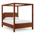 thumbnail image 1 of Bowery Hill Contemporary Cognac Velvet Upholstered Queen Bed, 1 of 11