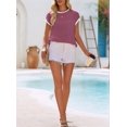 thumbnail image 4 of T-shirts à Manches Courtes pour Femmes Rouge G, 4 of 7