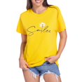 thumbnail image 1 of LUOGENLI T-shirts pour Femme pour Femmes T-shirts pour Femmes Motif Imprimé Tournesol Col Rond Manches Courtes T-Shirt Haut T-shirts pour Femmes T-shirts Graphiques T-shirts de Pêche T-shirts de la Saint-Valentin pour Femmes T-Shirt Graphique Pâques Jaune TTG, 1 of 9