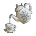 thumbnail image 3 of QIPOPIQ Vintage Christmas Teacup And Teapot Festive Decoration, 3 of 3