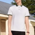 thumbnail image 2 of Sentmoon Summer Outfits for Mens 2025 Oversized Relaxed Turndown Collar Short Sleeve Trendy Mens Clothes Button Down Solid Color Shirts for Men for Gym or Workout White M, 2 of 6