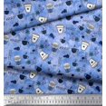 thumbnail image 2 of Soimoi Rayon Fabric Hot Coffee Beverages Decor Fabric Printed Yard 42 Inch Wide, 2 of 3