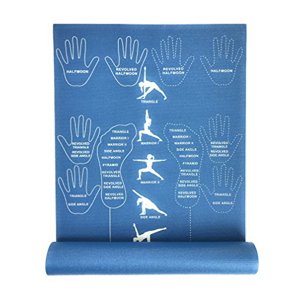 Instructional Yoga Mat/Educational Yoga Mat (Best Yoga Mat for Beginners Extra Thick Extra Long Learn Yoga or Better Your Alignment Works As a Kids Yoga Mat As Well As an Adult Yoga Mat)