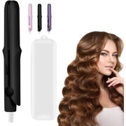 YSTINNG 2-in-1 Mini Curling Wand Flat Iron Hair Straightener, Upgraded Mini Dual Purpose Curling Iron,Portable Hair Straightener, New Hair Straightener Iron for Women Straight and Curly Hair (Black)