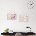 thumbnail image 2 of Sfugno Wood Bulletin Boards, 2-Pack Linen Wall Bulletin Board, Decorative Hanging Pin Board, Frame Cork Board Light Bulletin Boards for Home Kitchen Office, 2 of 7