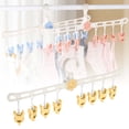 thumbnail image 2 of TIELUTT Functional Windproof Sock Clip Clothesline with 10 Clips Portable Folding Sock Rack Underwear Clothesline Rack Balcony Travel Vise Clamp Clamp Set Plate Joiner Strap Clips Woodworking Vice Gr, 2 of 7