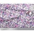 thumbnail image 3 of Soimoi Poly Georgette Fabric Wreath,Leaves & Rose Flower Fabric Prints by Yard 52 Inch Wide, 3 of 3