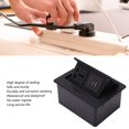 thumbnail image 2 of Compact Dual USB Hidden Desk Outlet with Waterproof Design, 250V Power Socket for Office, School, and Home Use, Aluminum Alloy Panel, PC Base, 13A Current Capacity., 2 of 6