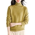 thumbnail image 2 of IMENGL Wool sweater turtleneck first line, Yellow M, Size M-2XL, 2 of 4