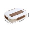 thumbnail image 3 of LSLJS 304 Stainless Steel RectangularLunch Box with Cutlery Four Compartments Lunch Box Adult Students with Rice Lunch Box Stainless Steel Square Lunch Boxs, 3 of 6
