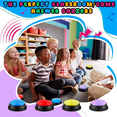 thumbnail image 3 of 8 PCS Answer Buzzers Button Answer Buzzer Game Show Buzzer Recordable Button Classroom Buzzers for Christmas Team Party, 3 of 6