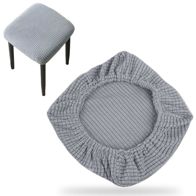 Harpily Vanity Stool Covers Square Dining Chair Seat Covers for Wedding Party Bar Hotel Stretch Stool Cover With Non Slip Design
