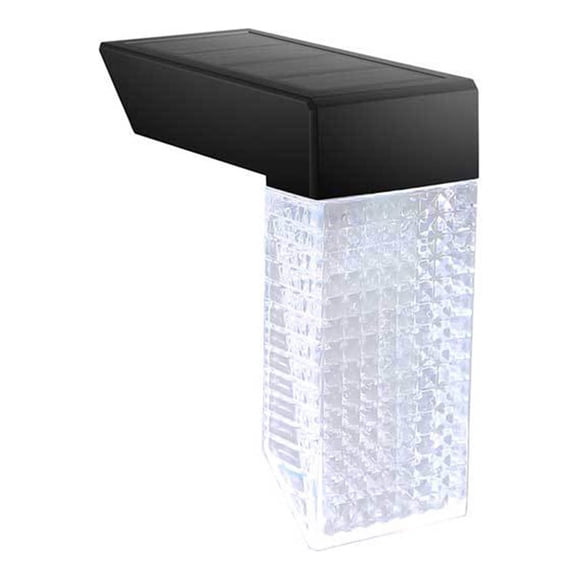 Lampe Murale Solaire Extérieure LED Éclairage de Clôture pour Terrasse Porte d'Entrée Patio Escalier Étanche IP65 1 Pce
