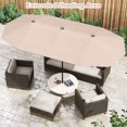 thumbnail image 4 of Gymax Parasol de Patio Double Face de 13 Pi, Grand Parasol d'Extérieur Format Jumeau, Beige, 4 of 10