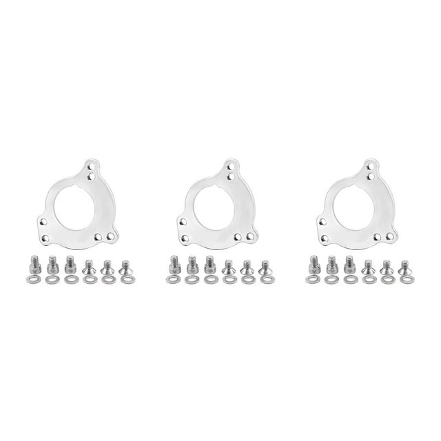 Maoww Bike Adapter Plate Chain Guide Aluminum Alloy Conversion Replacement Parts Biking Portable Repairing Accessory Silver 3Set