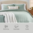 thumbnail image 3 of Better Homes & Gardens Full/Queen Comforter Set, All-Season, 3-Piece, Green Stripe, 3 of 4