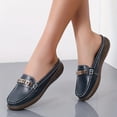 thumbnail image 3 of Mules à Enfiler Mocassins Penny pour Femmes 2025 Mode Décontractée Cuir Plateforme Marche Plates Demi-Mules Sandales, 3 of 6