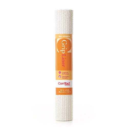 Con-Tact Brand Premium Con-Tact Tablette et Doublure de Tiroir Non Adhésives, 12 Pouces x 5 Pieds, Blanc