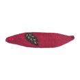 thumbnail image 3 of Crochet Headbands Winter Leaves Pattern with Rhinestones Elastic Head Protector Wide Warm Chunky Hair Accessories for Girls Peach, 3 of 7