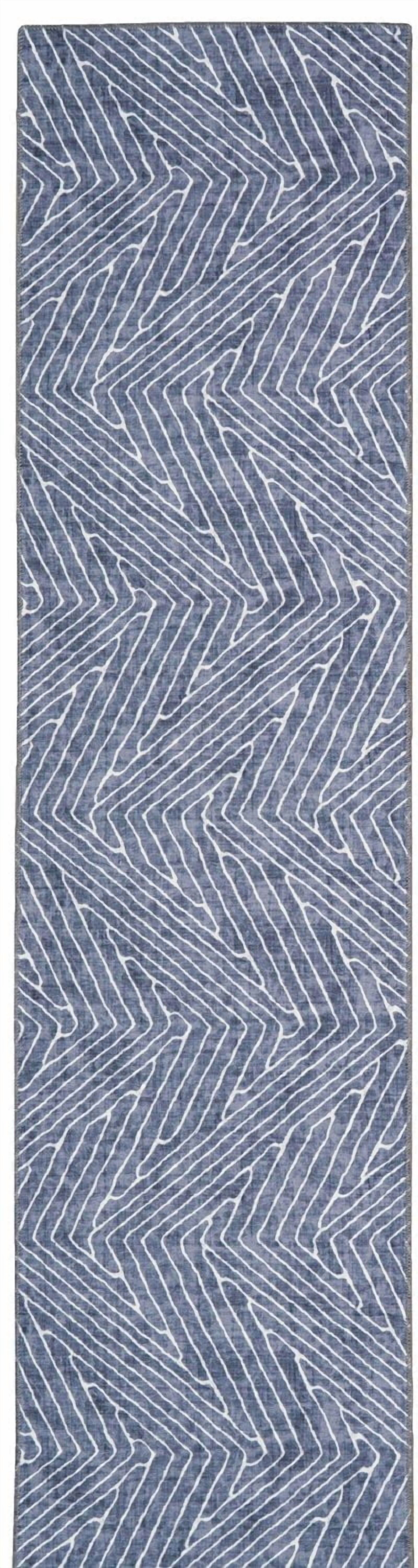 Fuller 2' x 8' Washable Runner, Grey and Ivory
