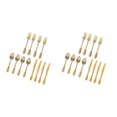 thumbnail image 2 of Transemion Plastic Forks Spoons Knifes Silverware Decor Party Golden 18.5cm 2Set, 2 of 6