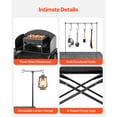 thumbnail image 4 of KFFKFF Foldable Camping Table, Portable Camping Kitchen Table Outdoor, Aluminum Portable Cook Station with 3 Storage Cupboard, Carrying Bag, Detachable Windscreen, Quick Set-up, 4 of 9