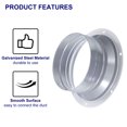 thumbnail image 3 of Unique Bargains 4 Inch Duct Connector Flange Pipe Exhaust Flange, Metal Inlet Outlet Fitting Duct Mounting Plate 4 Pack, 3 of 6