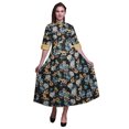 thumbnail image 1 of Bimba Floral Printed Front Slit Sleeveless Summer Spring Long Women BeachDress-XX-Large, 1 of 1