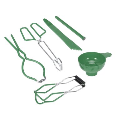 6-Piece Canning Kit Non Slip Food Tongs Jar Lifter Wrench Lid Lifter Funnel Measurer Set