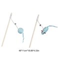 thumbnail image 2 of Pet Interactive Toys Cute Funny Cat Teaser Stick Lightweight Simulation Mice Wood Stick Reusable Pets Accessories Basket/Ball, 2 of 9
