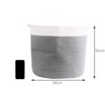 thumbnail image 2 of Unique Bargains Large Storage Baskets Cotton Rope Basket Woven Laundry Basket with Handle, 2 of 5