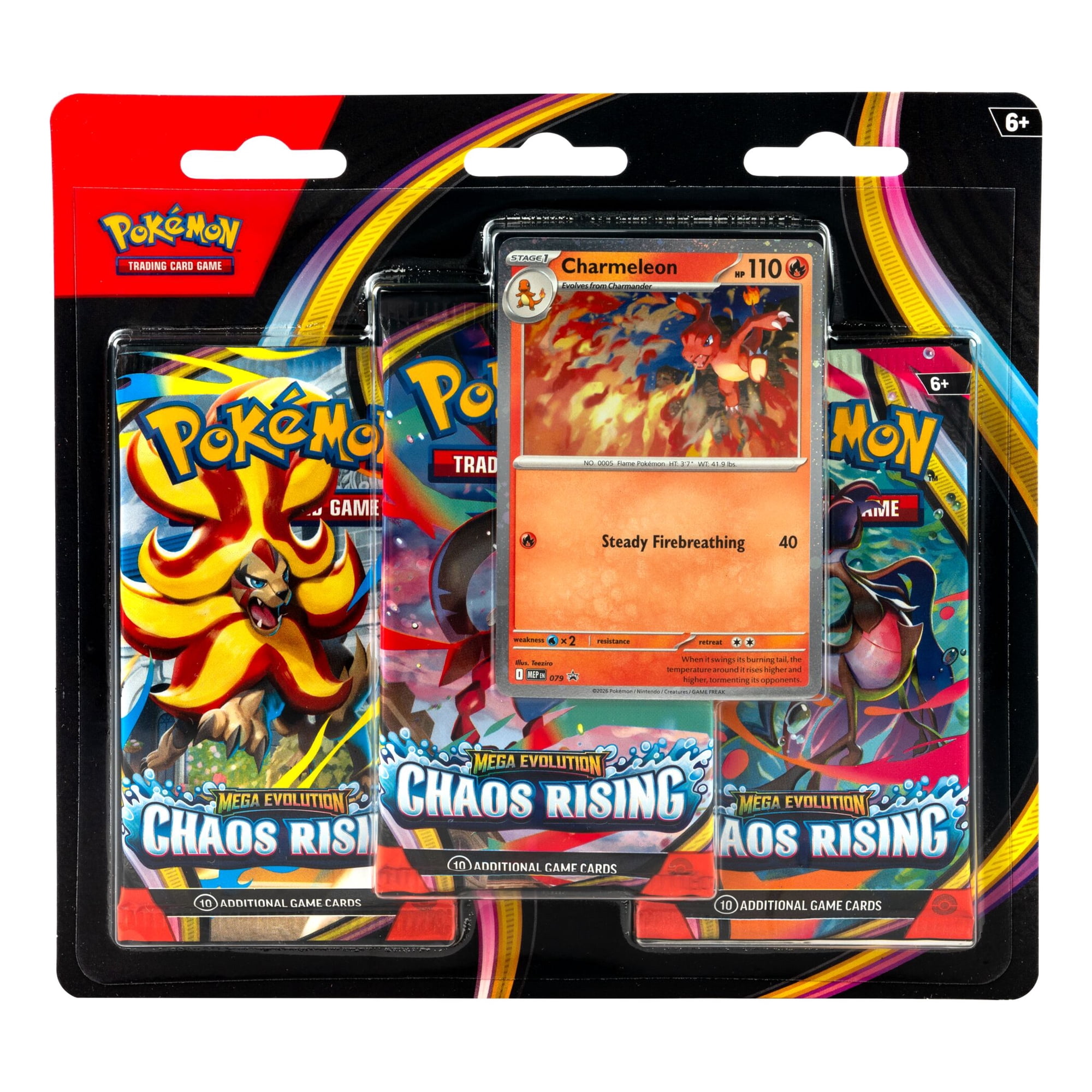 Pokemon Trading Card Games Mega Evolutions Chaos Rising 3-Pack
