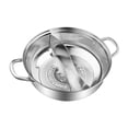 thumbnail image 2 of Lipstore Shabu Pot with Divider Divided Hot Pot for Gas Stove Induction Cooktop Party 32 cm, 2 of 8