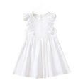 thumbnail image 1 of Robe pour Fillette Manches à Volants Ligne A à Étages Évasée Robes d'Été Robes Mode pour Filles Robe d'Anniversaire pour Fille, 1 of 3