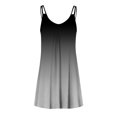 thumbnail image 3 of Fridja Robe Sans Manches à Imprimé Teinture sur Nœuds Dégradé pour Femmes, Col en V, Ligne A, Mini Robe d'Été, 3 of 4