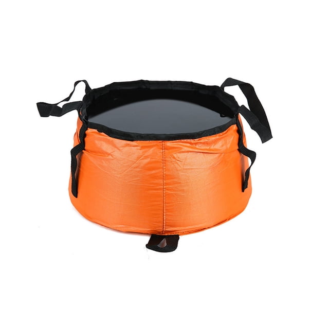 Wweixi Seau de Pêche Pliable Sac de Transport en Polyester Résistant à l'Usure Orange