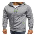 thumbnail image 1 of Mens Active Hoodie Sweatshirt Top Zipper Closure Pocket Slim Hooded Tracksuit Workout Top, 1 of 4