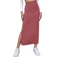thumbnail image 3 of Slit Long Skirt, Bodycon Long Skirt Easy Matching Versatile  For Party Green,Red,Brownness,Brown,Black, 3 of 6