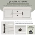 thumbnail image 4 of MODERNLUXE 42.5" Large Shoe Bench with 2 Drawers and 2 Cabinets, Solid Wood Shoe Rack Entryway Bench with Removable Cushion for Entryway Hallway and Living Room,White, 4 of 8