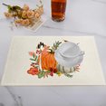 thumbnail image 4 of Fasiaou Fall Placemats, 12 x 18 Inch, Printed Thanksgiving Maple Leaf Linen Table Mats, Seasonal Autumn Holiday Table Decorations for Kitchen, Dining, Party Decor, 4 of 5