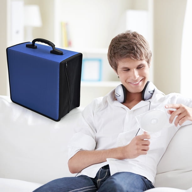 alavisxf xx 432 Capacity CD Case, Heavy Duty Nylon Blue DVD Disc